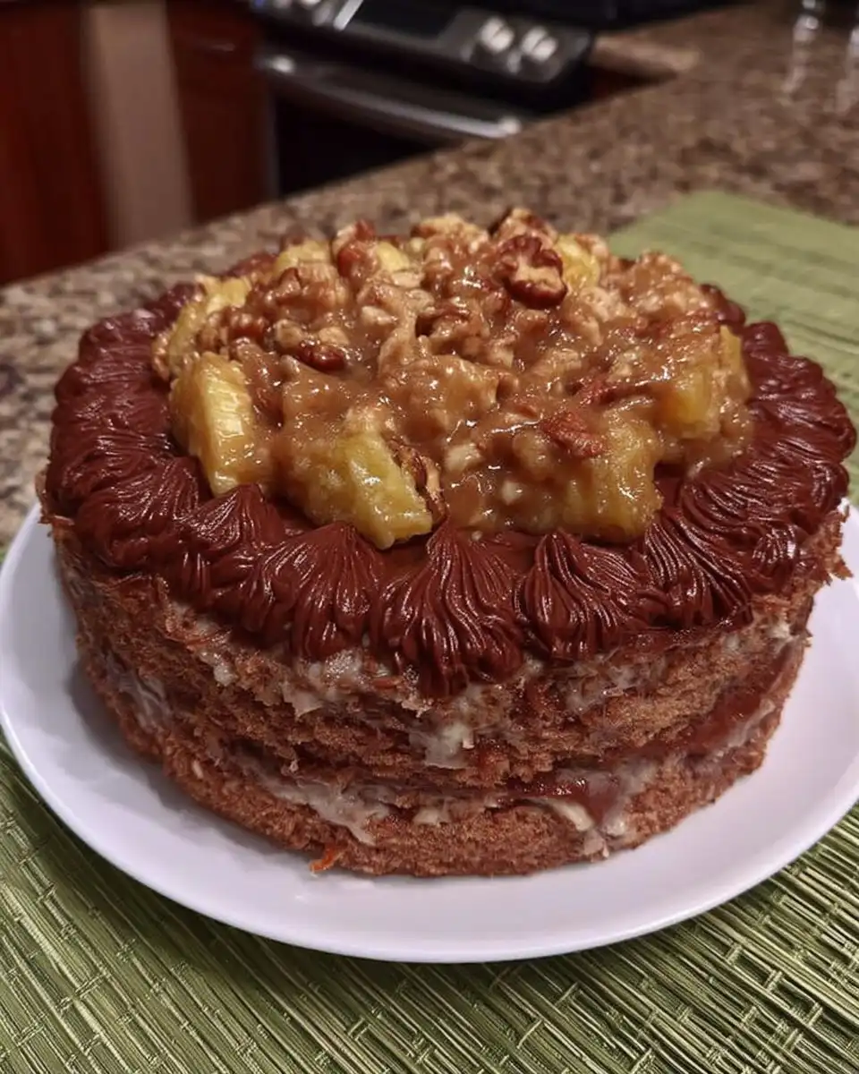 Ingredients for German chocolate cake including baking chocolate and pecans