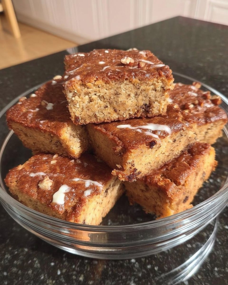 Ingredients for banana cake including ripe bananas and flour