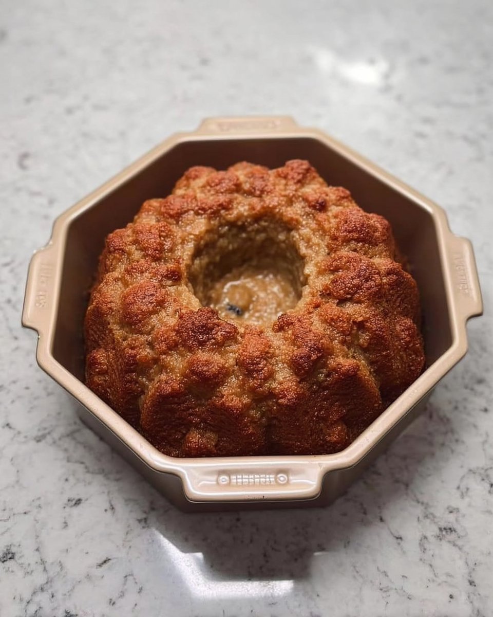 Adding batter and blueberries to pan