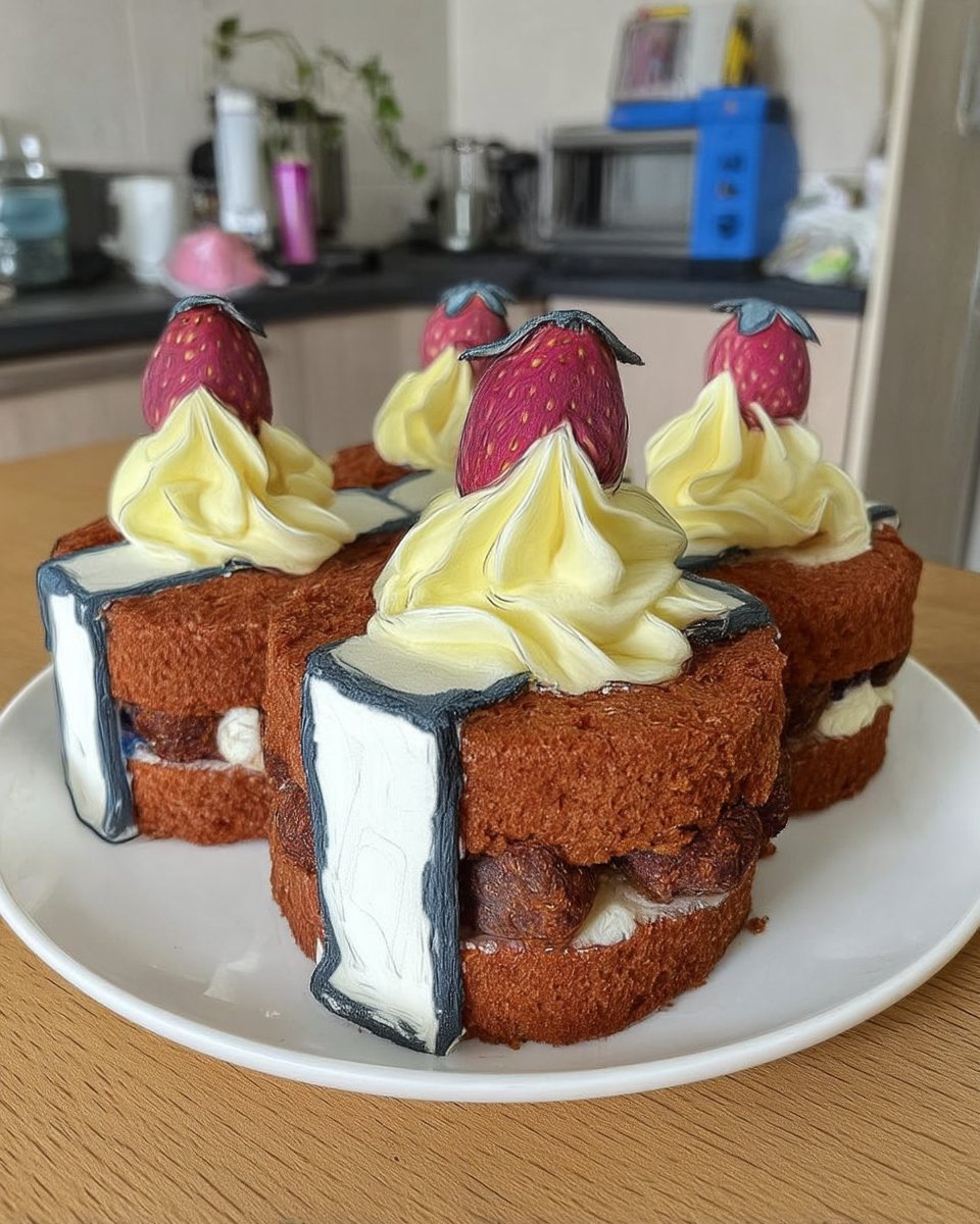 Ingredients for cartoon cake including black gel coloring and candy coating