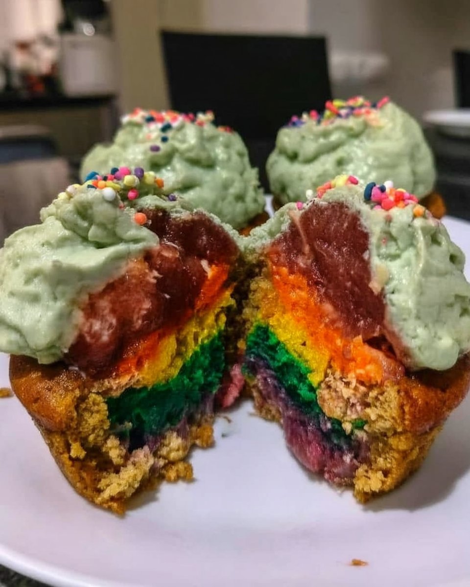 Overhead shot of flour sugar butter and food coloring for cute cake