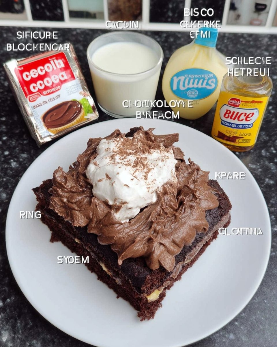 Devil's Food Cake 12 Flat lay of ingredients including Dutch-processed cocoa, butter, and coffee