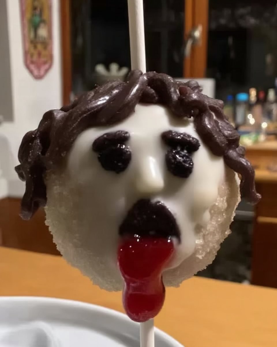 Dipping a cake ball into melted chocolate candy melts