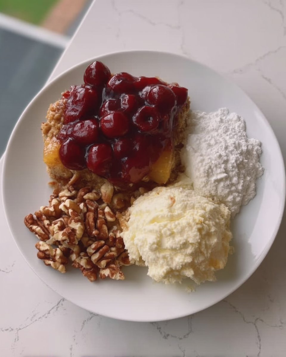 3 Ingredient Dump Cake 12 Cans of cherry pie filling yellow cake mix box and butter sticks