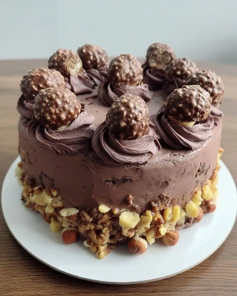 Ingredients for chocolate hazelnut cake including Nutella and hazelnuts