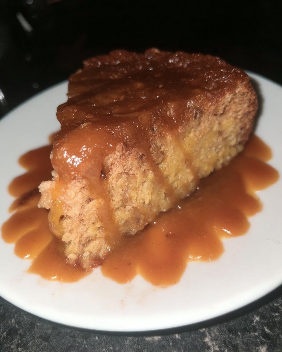 Banana pudding poke cake in pan topped with wafers