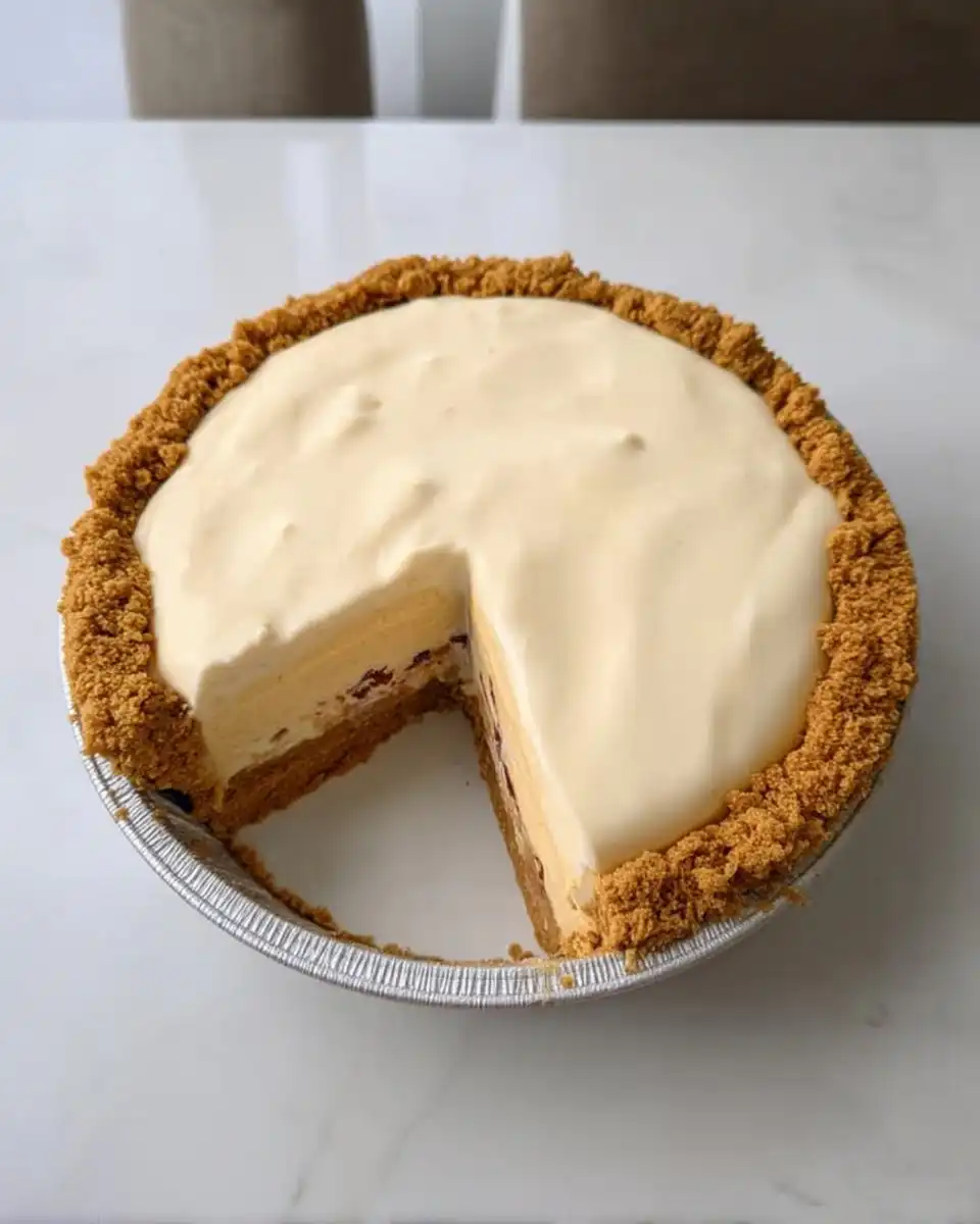 Folding whipped cream into pumpkin cheesecake batter