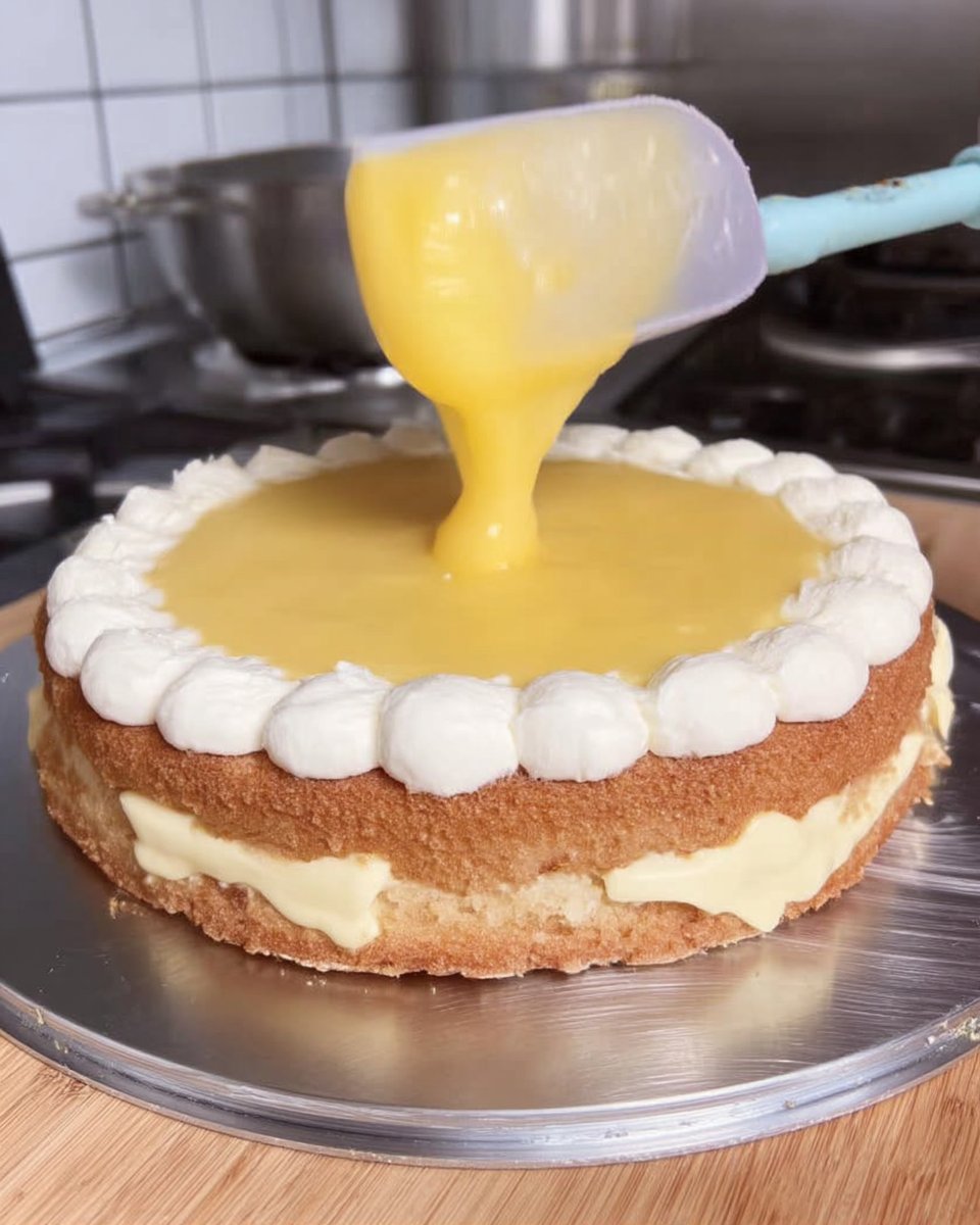 A slice of white cake with fluffy white buttercream frosting on a plate