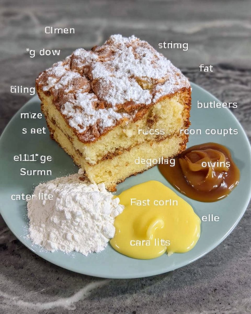 Butter sugar eggs and lemons on a marble counter