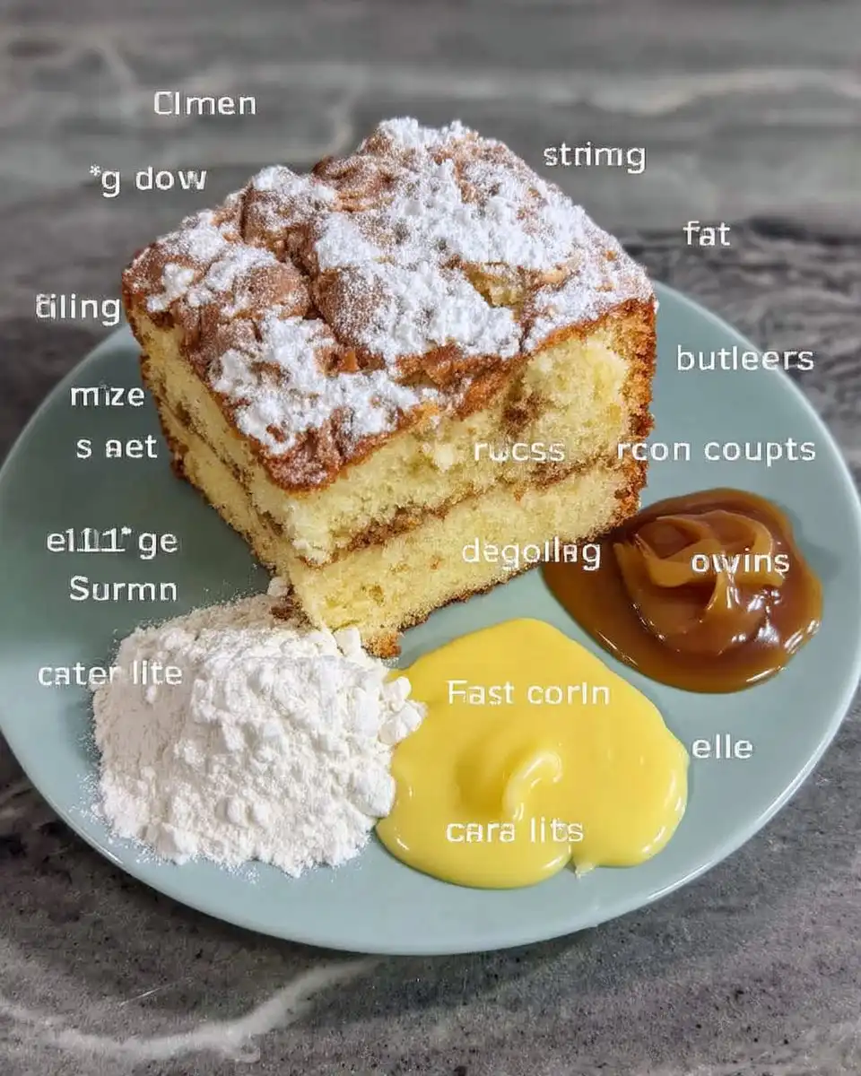 Butter sugar eggs and lemons on a marble counter