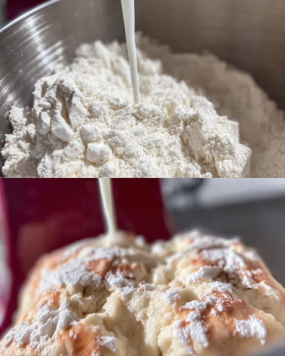Mixing vanilla butter cake batter in a stand mixer