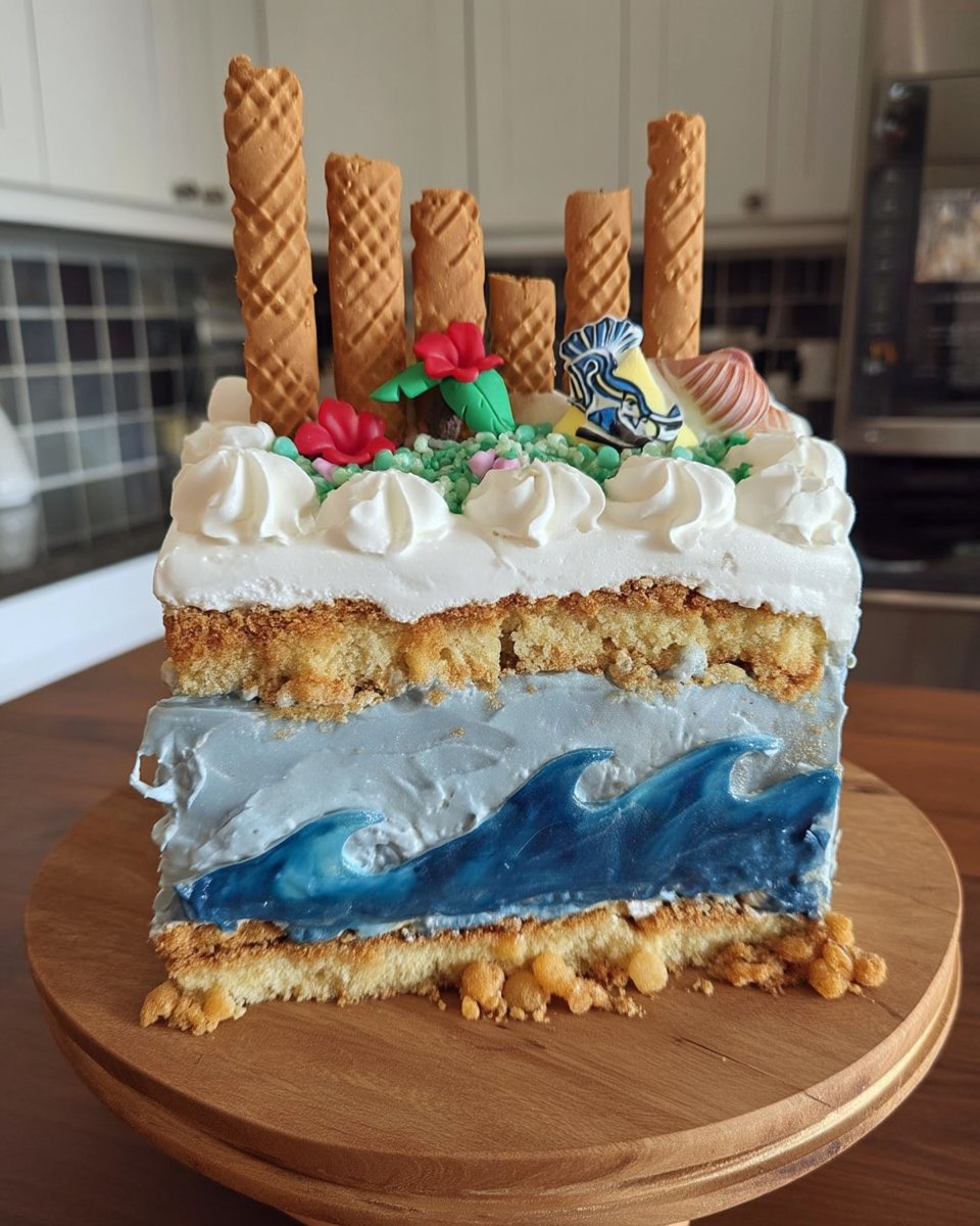 Ingredients for Moana cake including biscuits jam and blue food coloring