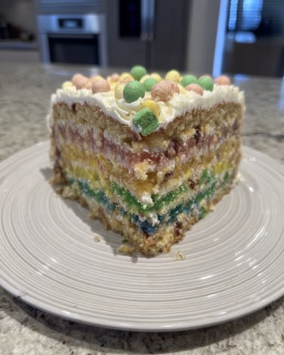 Bowls of colorful cake batter in rainbow colors