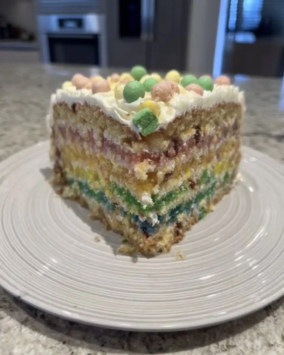 Bowls of colorful cake batter in rainbow colors