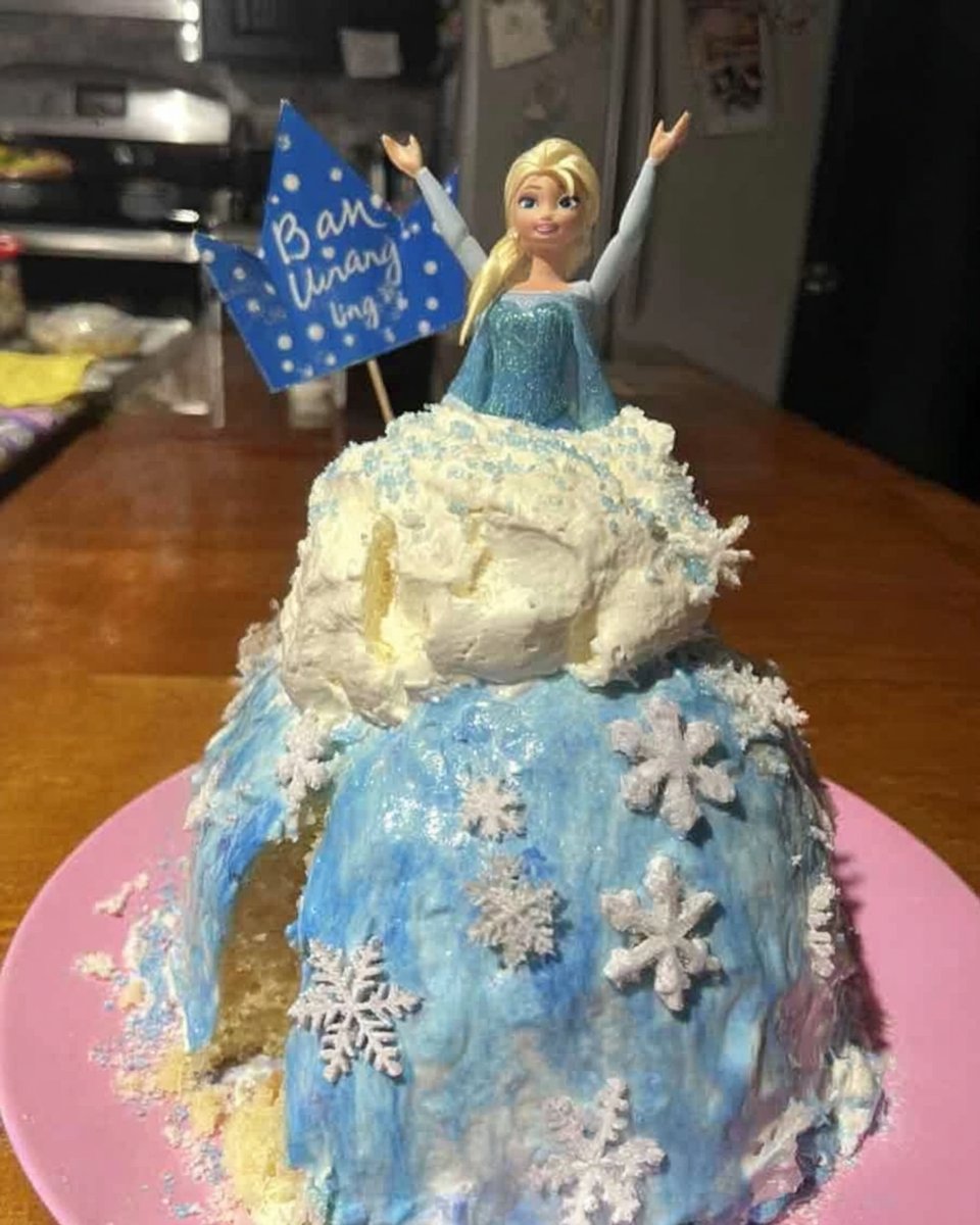 Plated slice of princess cake with a fork