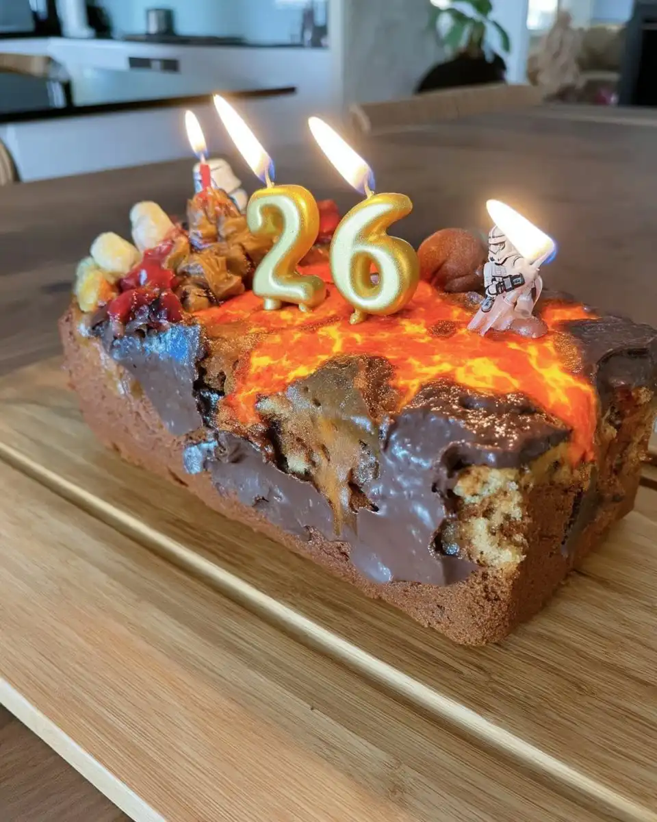 Slice of Star Wars cake served on a plate