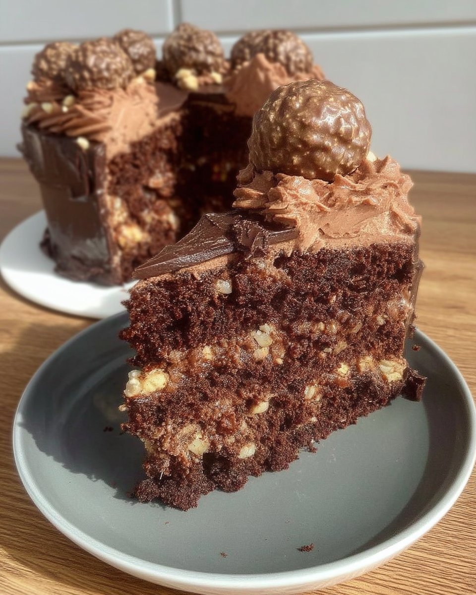 Ferrero Rocher Cake 13 Homemade toasted hazelnut paste in a food processor