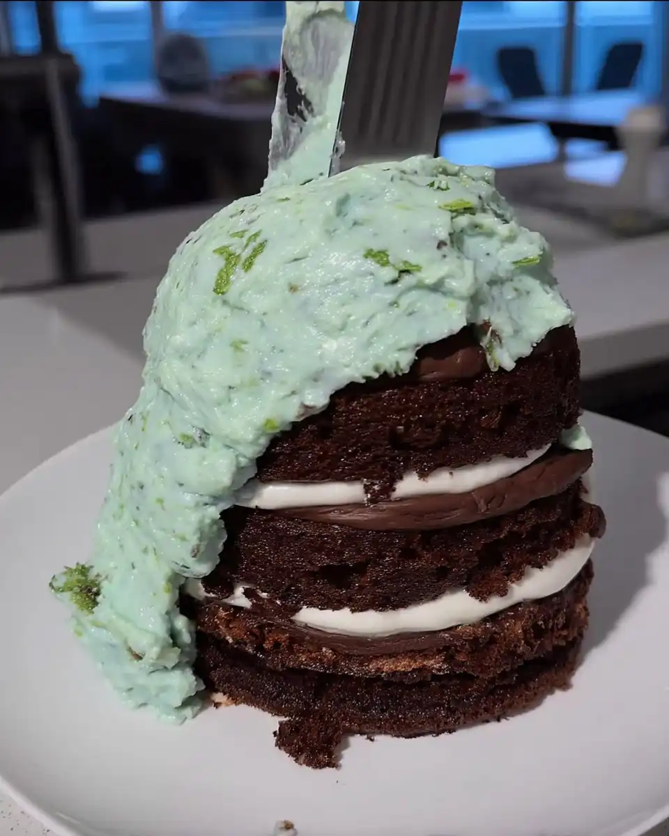 Ingredients for tsunami cake including candy melts and cake layers