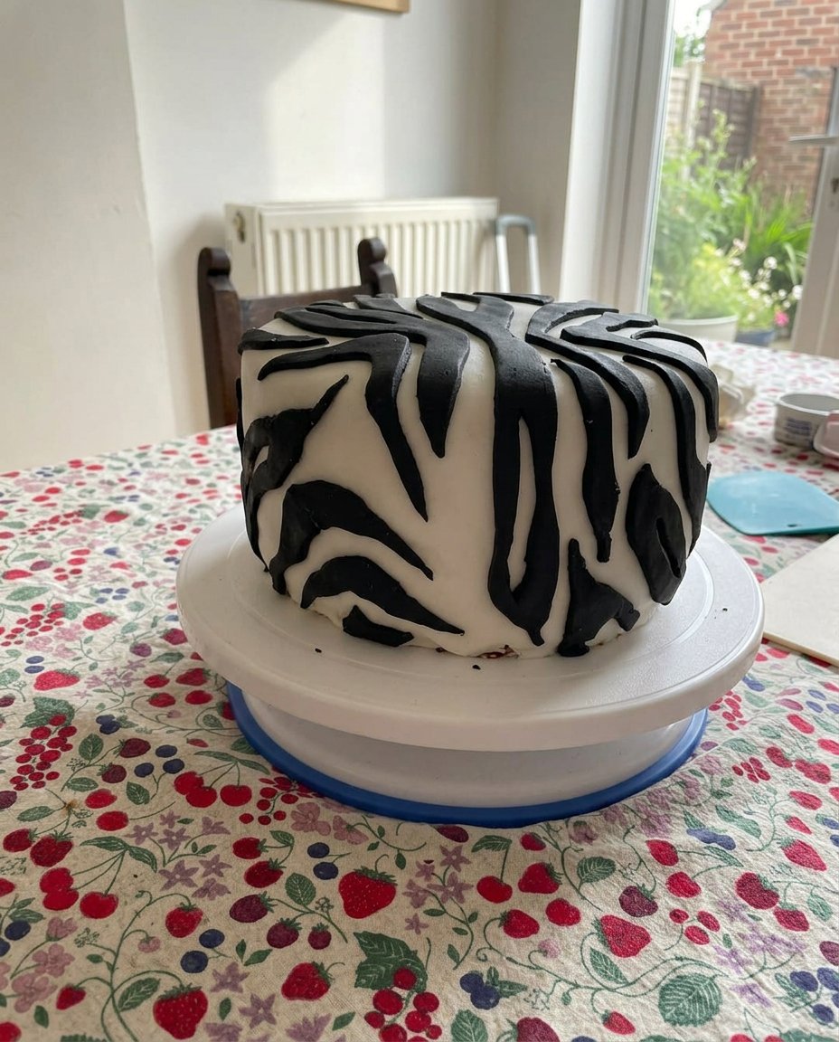 Pantry staples for an easy aesthetic cake laid out on a kitchen counter