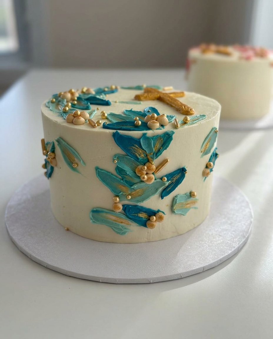 Baptism Cake 12 Ingredients for baptism cake including flour, eggs, and vanilla extract