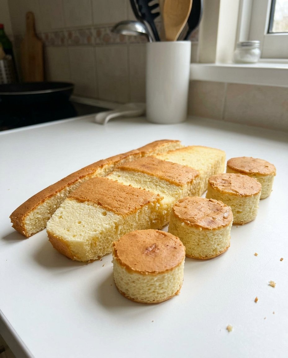 Ingredients for a simple F1 cake including cake mix and sweets.