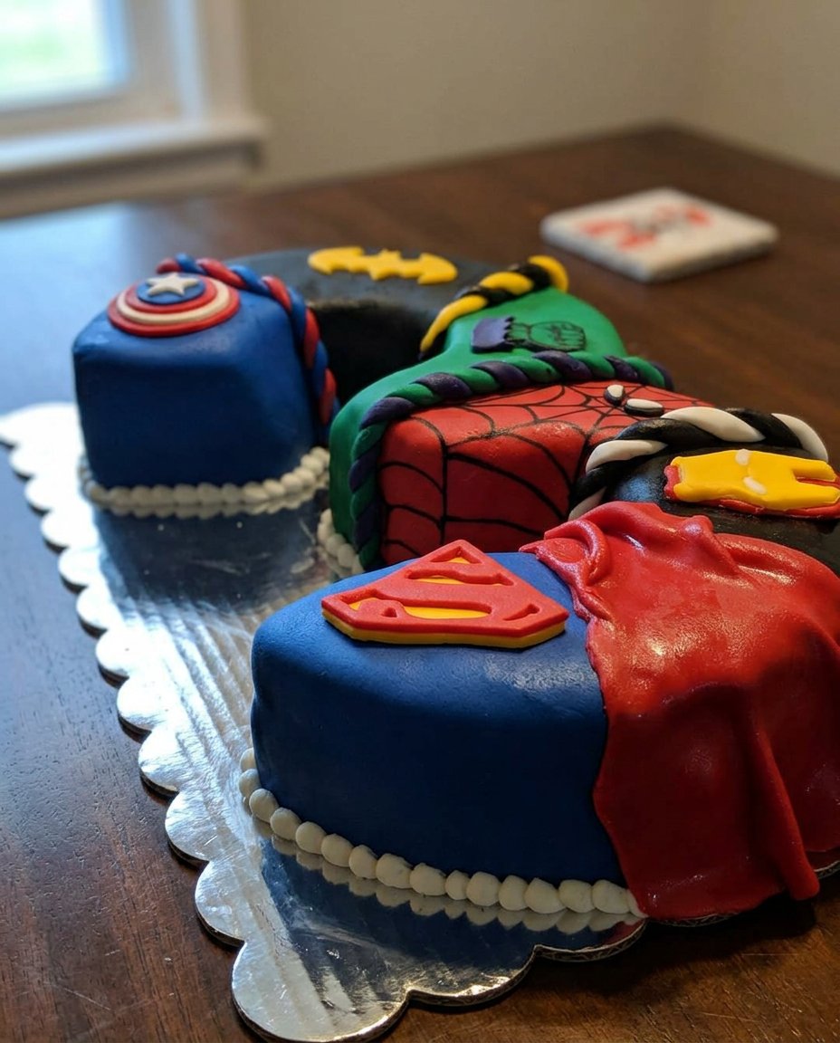 Cake Birthday Boy 12 Bowls containing flour sugar cocoa and eggs on a kitchen counter