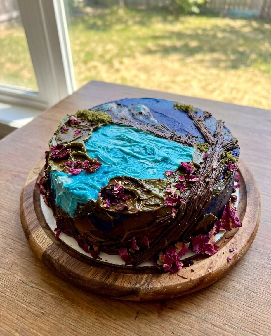 Cake Painting 12 Bowl of graham cracker crumbs and flour for cake baking