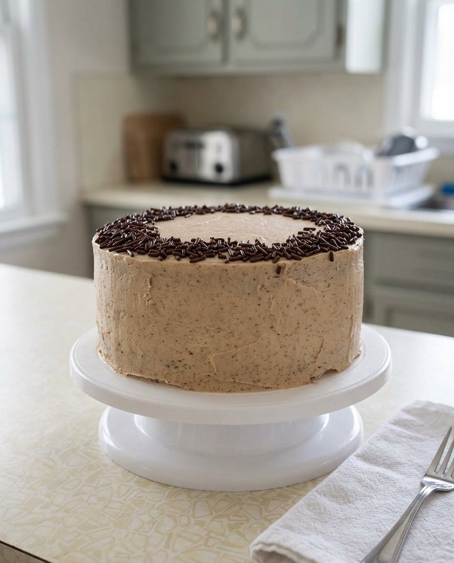 Pantry staples like flour sugar butter and eggs arranged on a clean kitchen counter