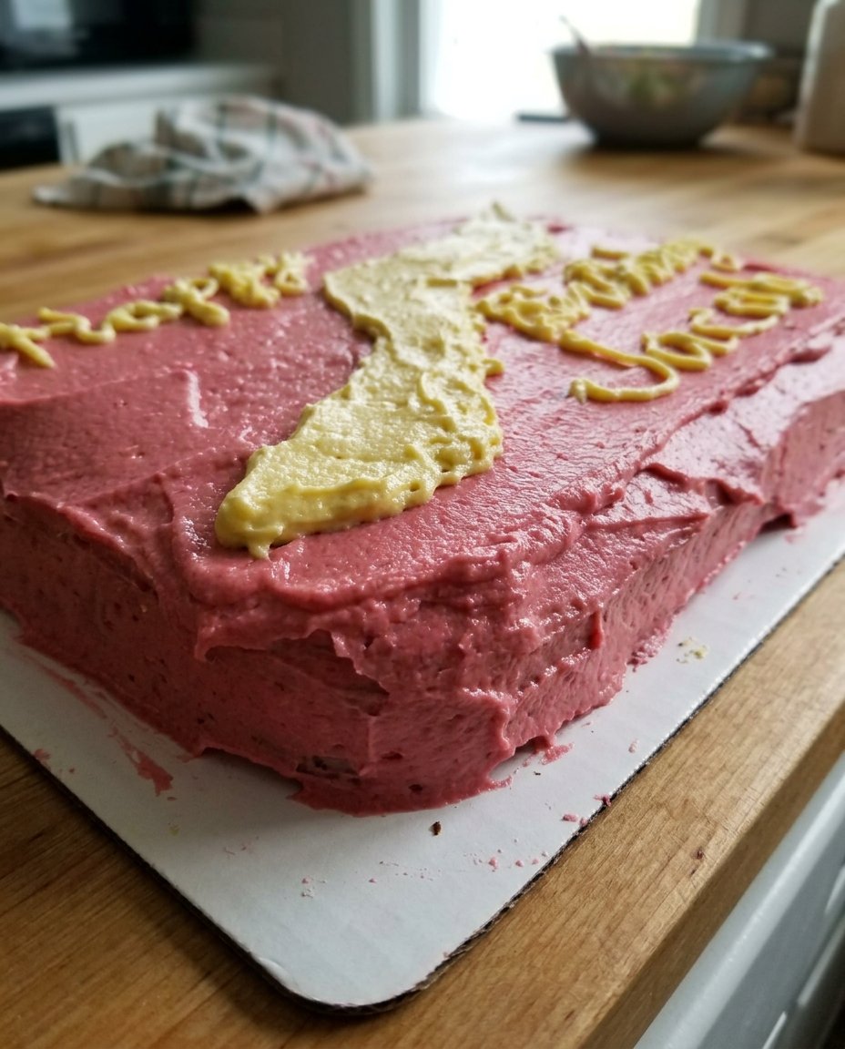 A colorful birthday cake with sprinkles and chocolate frosting