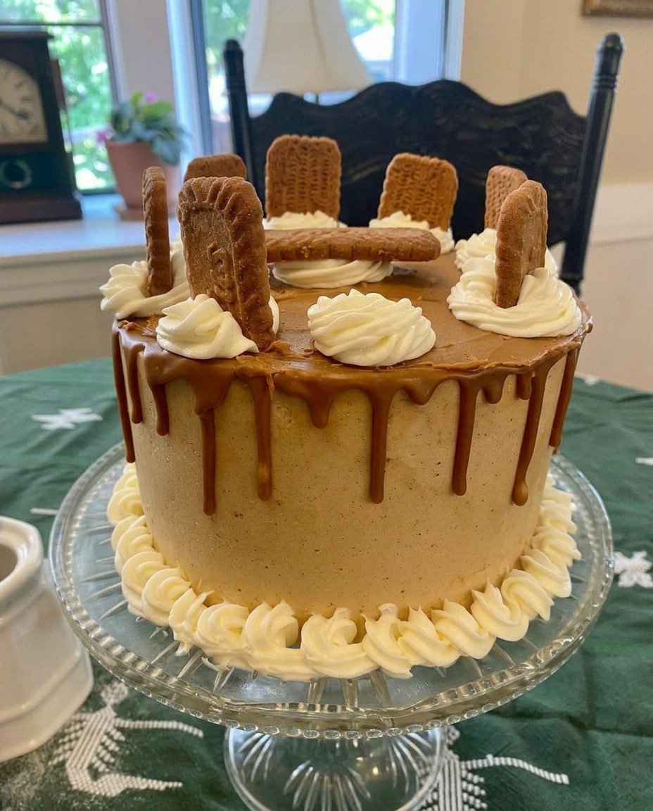 Biscoff Cake 12 Pantry staples like flour, brown sugar, and Biscoff spread