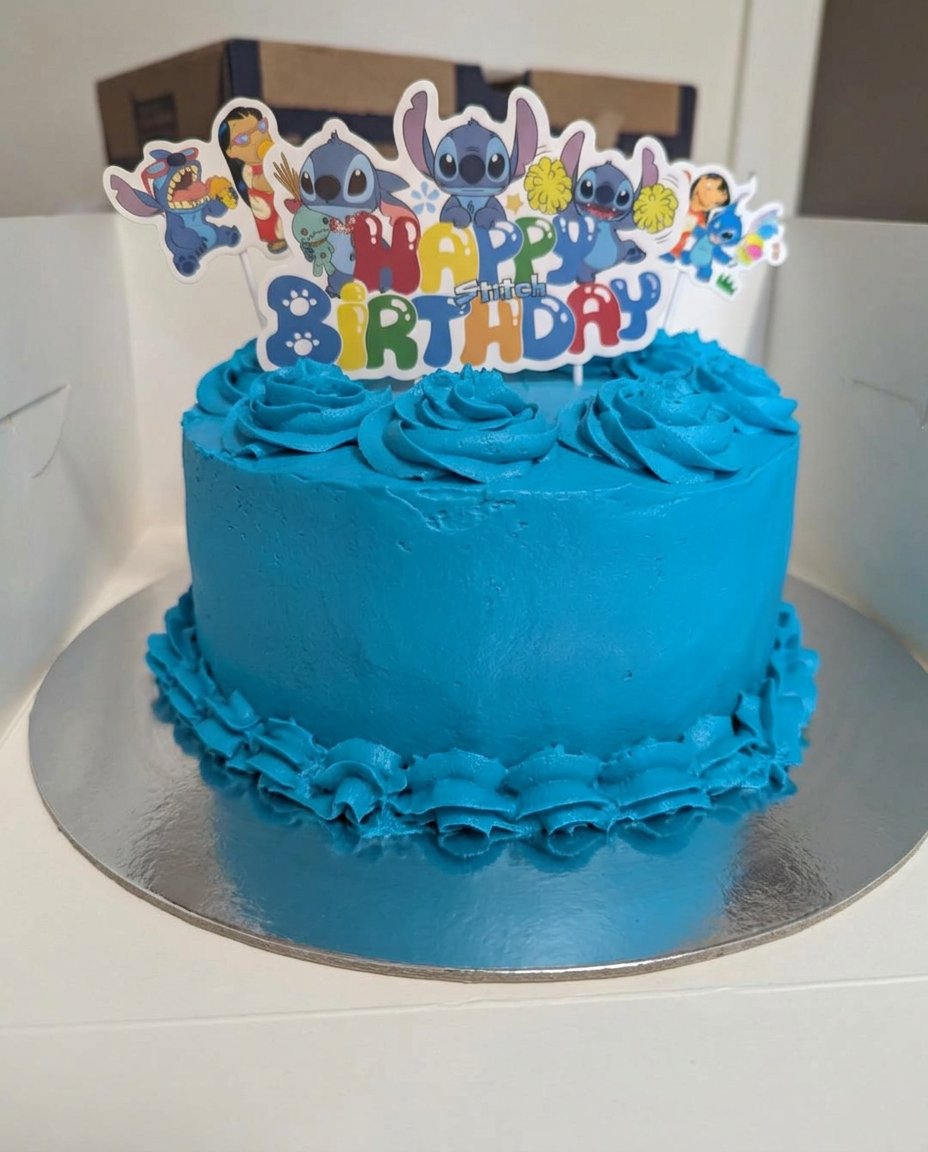 Ingredients for chocolate cake and coconut buttercream laid out on a counter