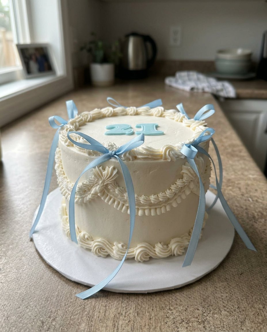 Ingredients and tools for making a coquette cake