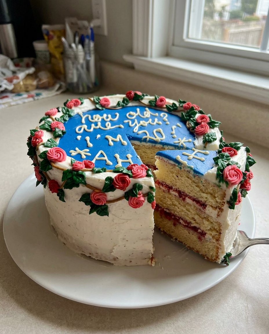 Mamma Mia Cake 13 A stand mixer whipping butter and sugar together until fluffy