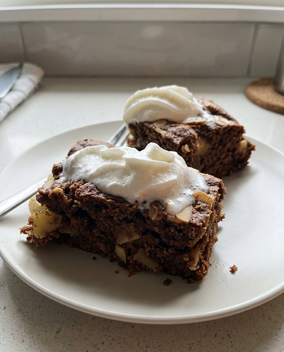 A close up of a slice of Ugly Cake showing the yellow cake and vanilla custard swirls.