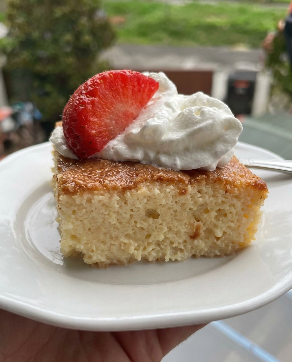 Strawberry Tres Leches Cake 3 12 Ingredients for strawberry tres leches cake including red velvet liqueur, strawberries, and heavy cream.