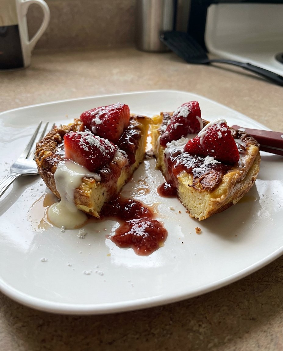A fresh no bake strawberry cheesecake topped with whole berries