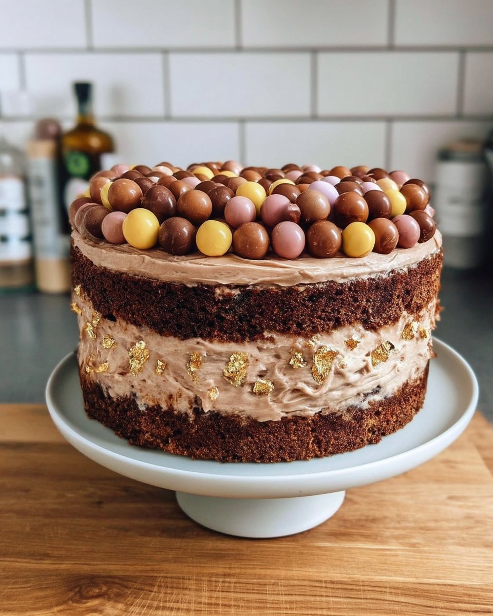 A beautiful Fault Line Cake with yellow cake layers and Nutella buttercream