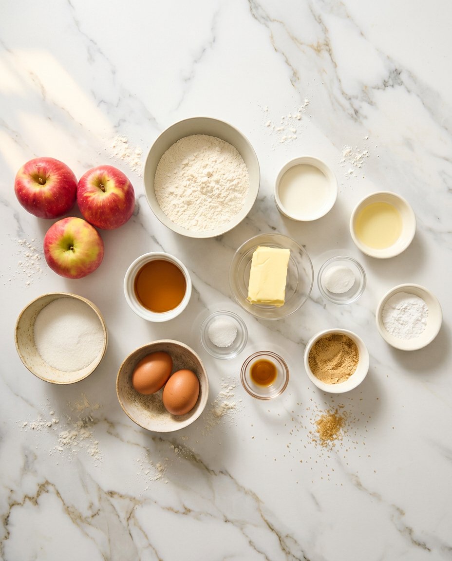 Freshly diced Honeycrisp apples in a glass bowl with cider vinegar