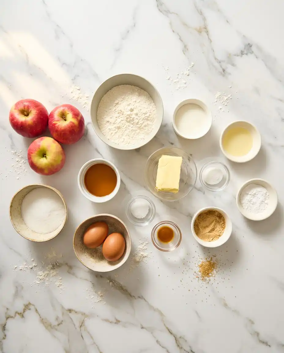 Freshly diced Honeycrisp apples in a glass bowl with cider vinegar