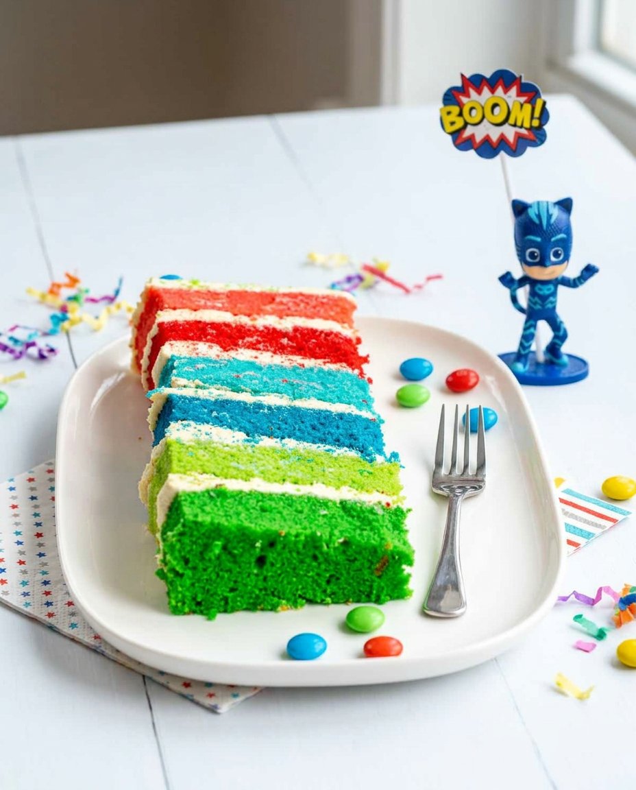 Cake Birthday Boy 13 A hand spreading chocolate ganache onto a round cake layer