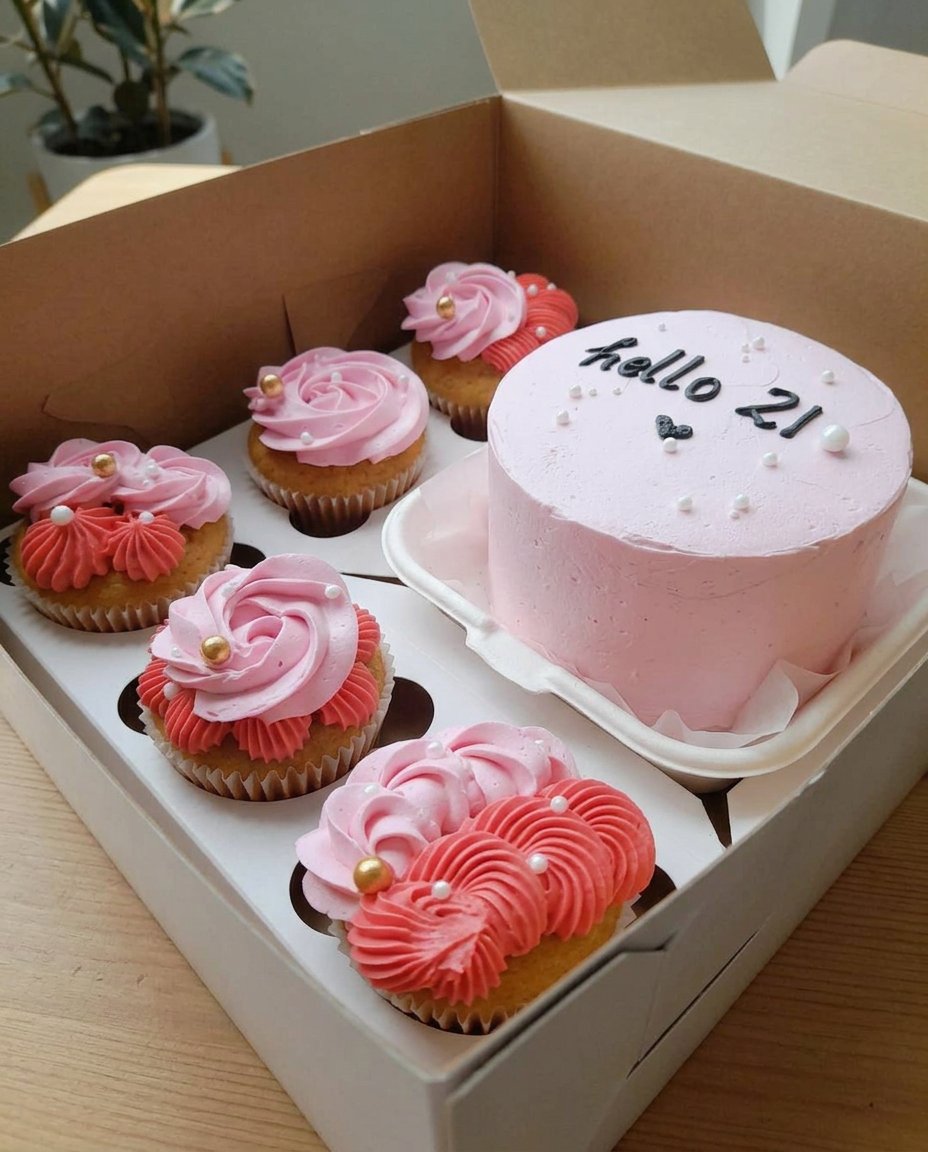 Close up of a spatula smoothing white buttercream on a small round cake