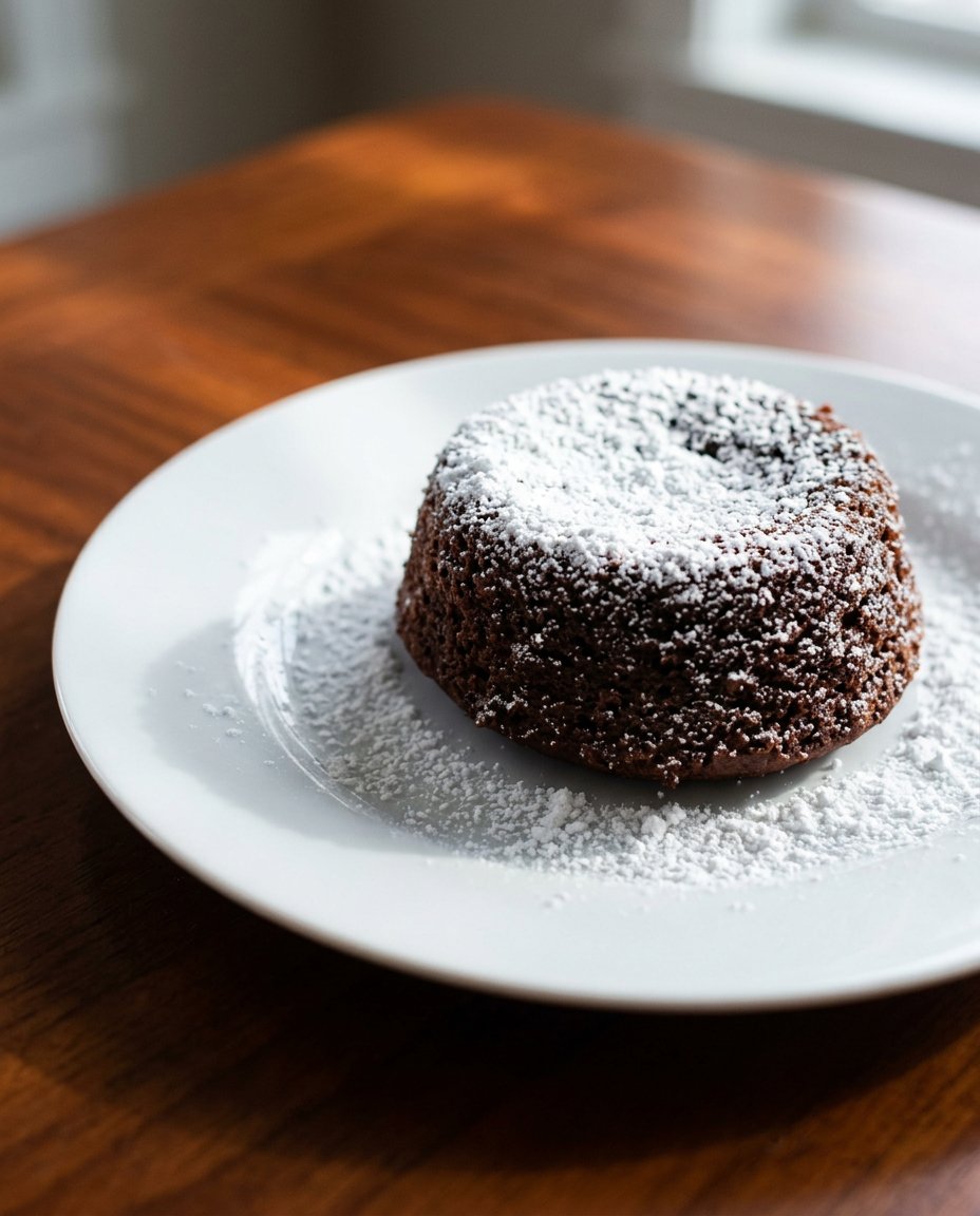 Lava Cake Recipe 14 Lava cake served with fresh strawberries and a scoop of vanilla ice cream.