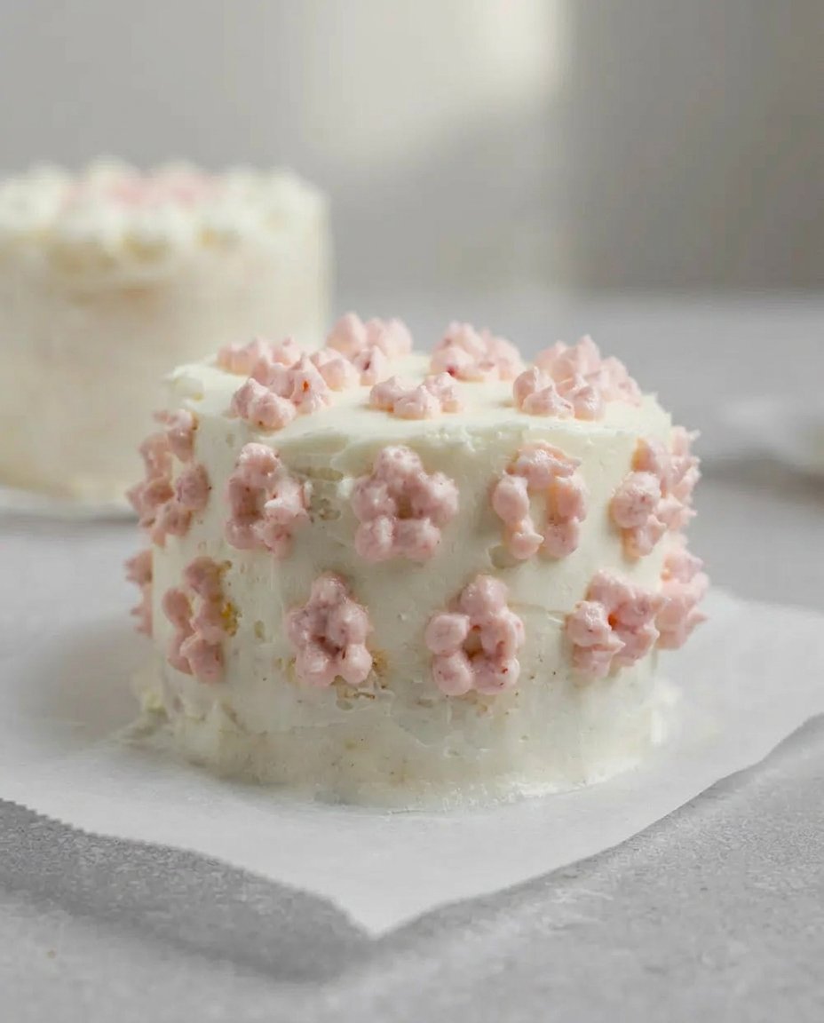 Colorful lunch box cake in a small container