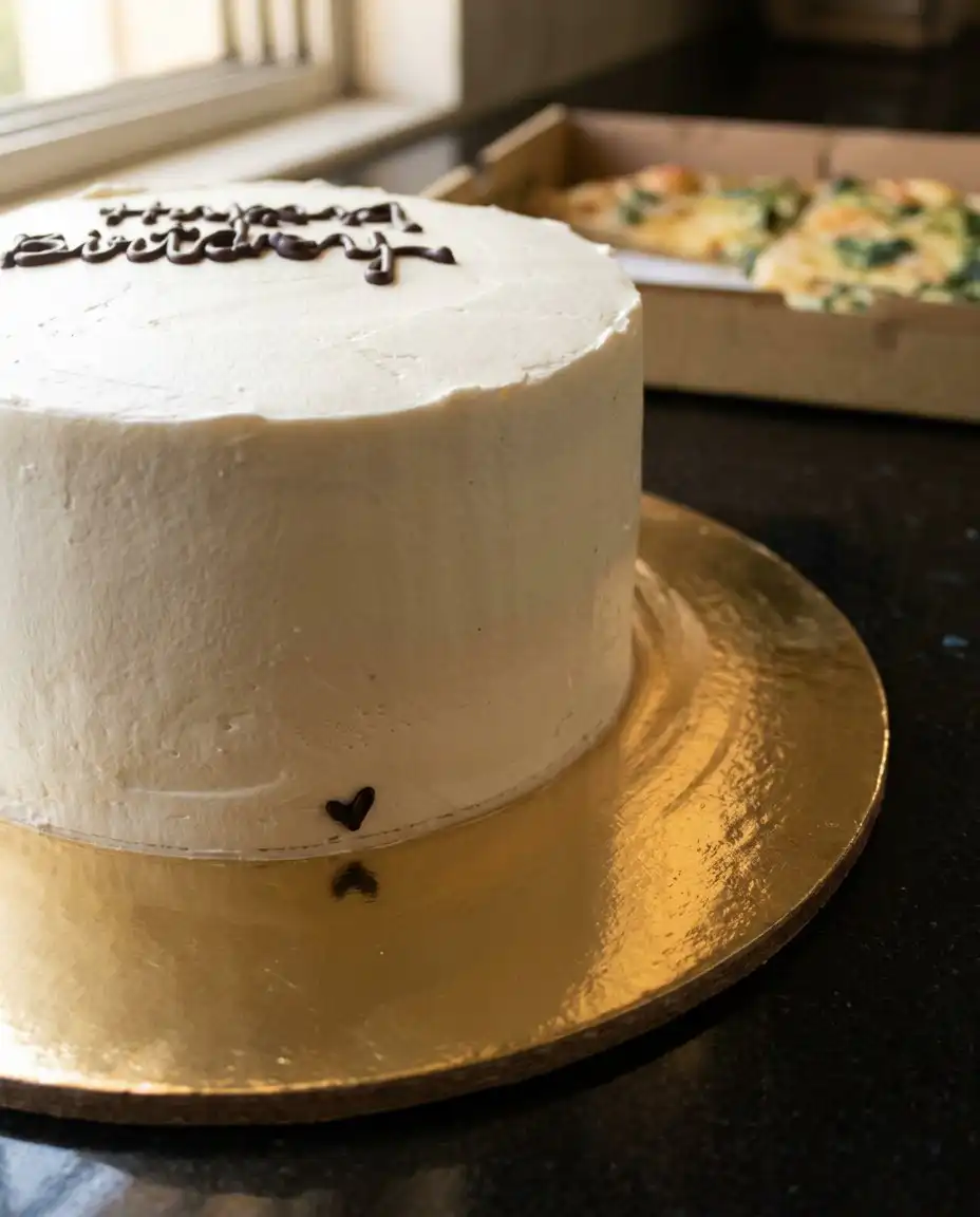 Ingredients for minimalist cake including flour, eggs, and Greek yogurt