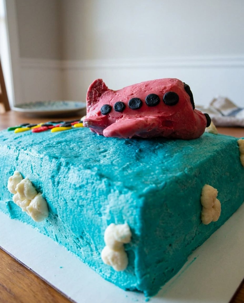 Rectangle Cake 13 A freshly baked golden brown cake still inside a metal 9x13 rectangular baking pan.
