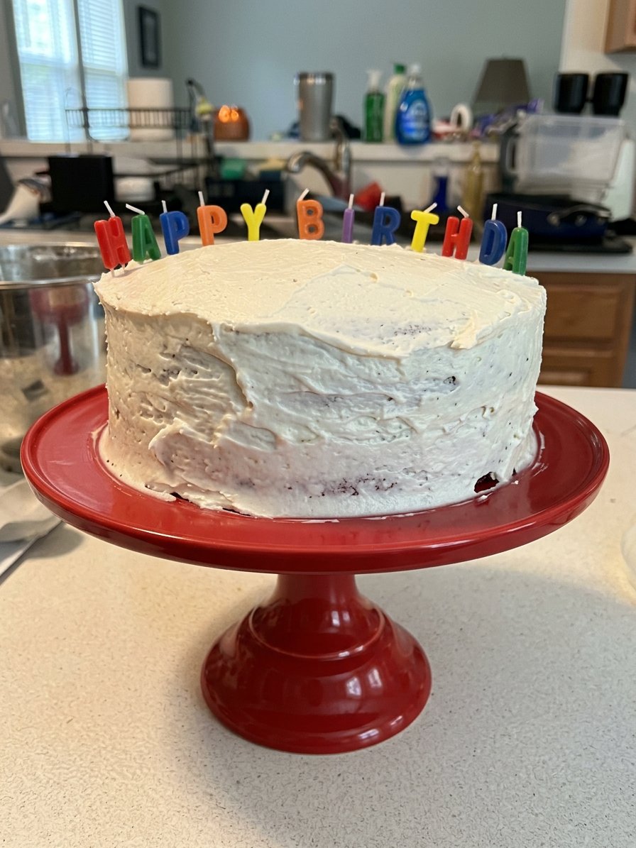 Red Cake 12 Ingredients for red cake including flour buttermilk cocoa powder and red food coloring