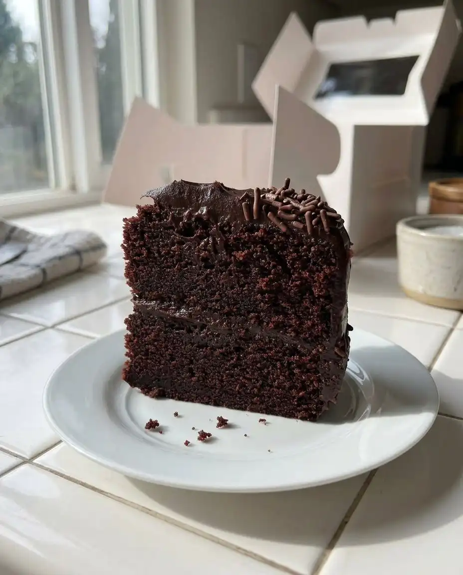 Bowls of flour, cocoa powder, sugar, and oil for making a chocolate cake