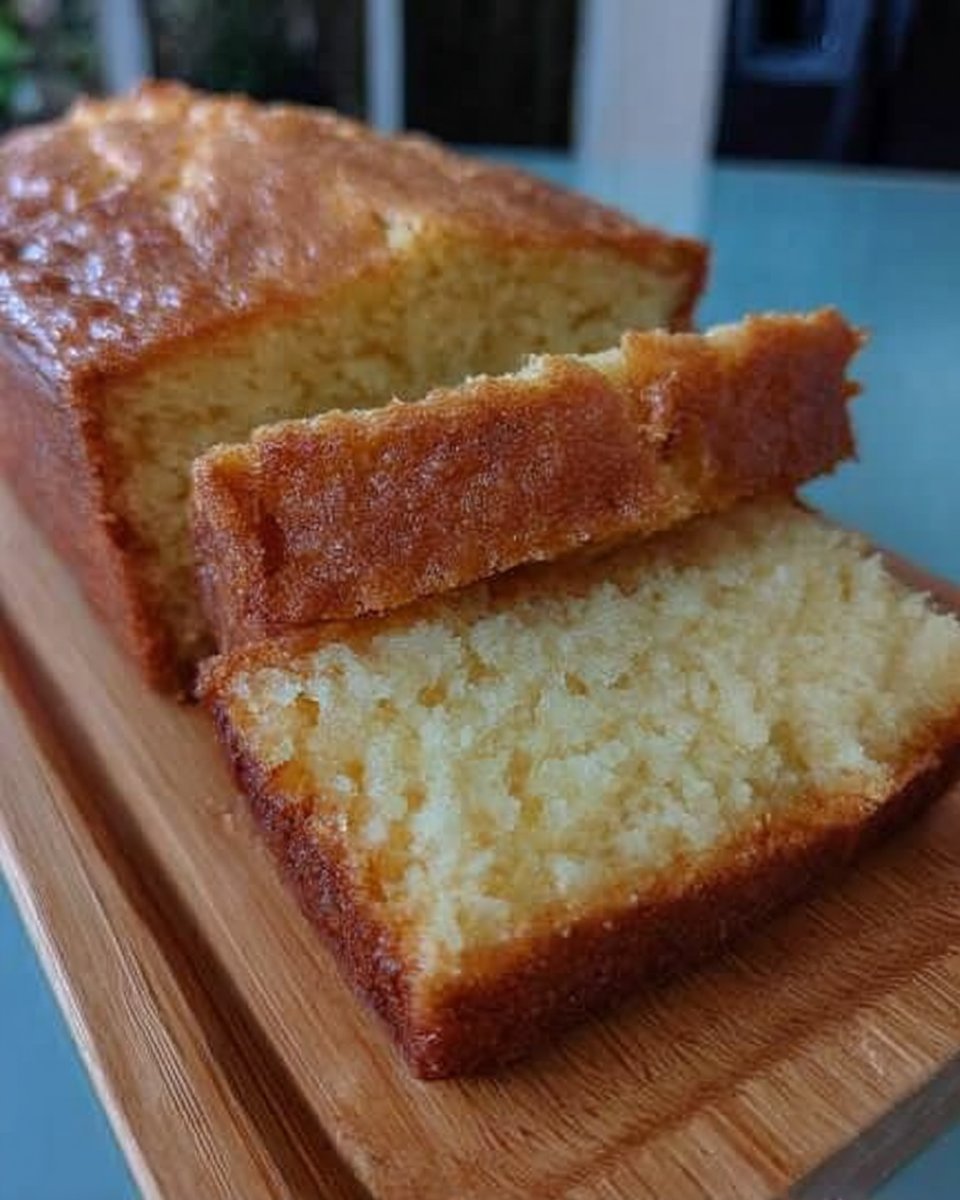 A moist and airy lemon yogurt cake with a white glaze on a wire rack