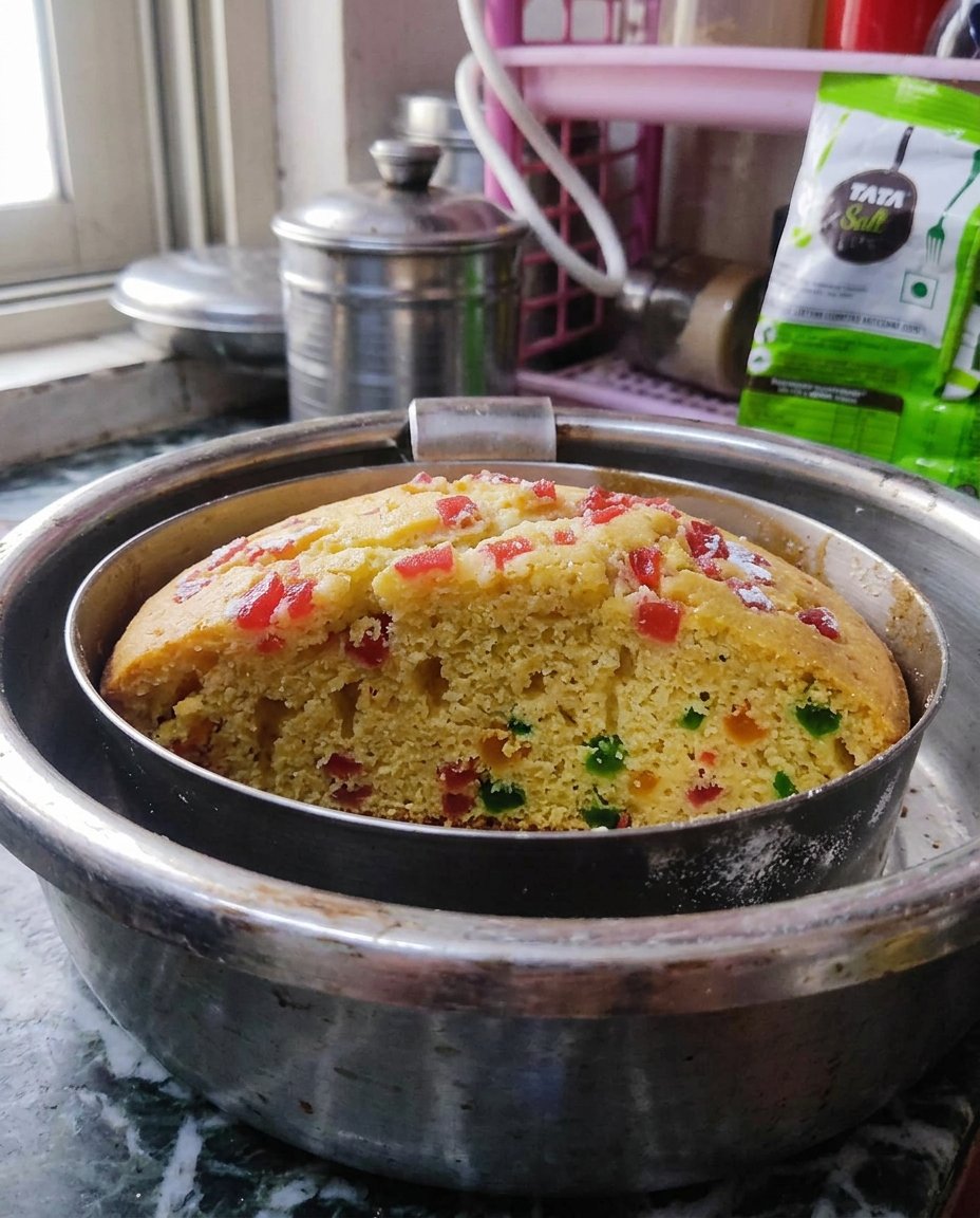 A person spreading white frosting onto a golden brown cake layer