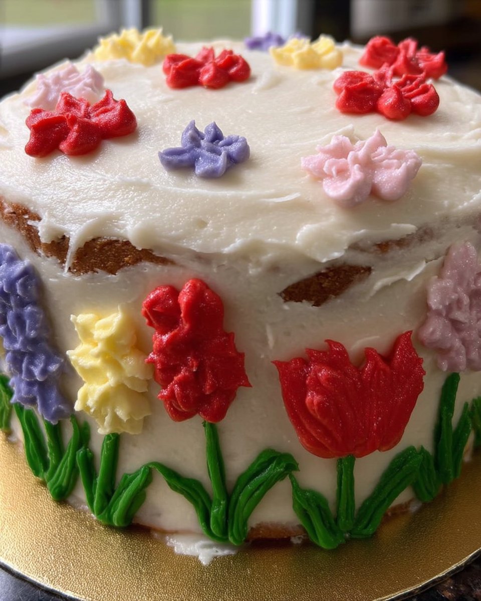 Spring Cake 12 Basic ingredients for a spring cake including flour butter eggs and lemon curd